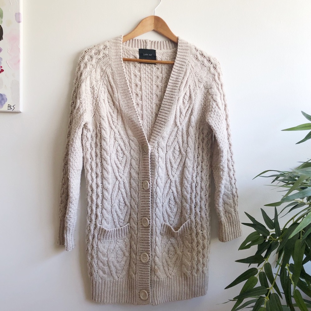 Zara Knit Oversized Cardigan